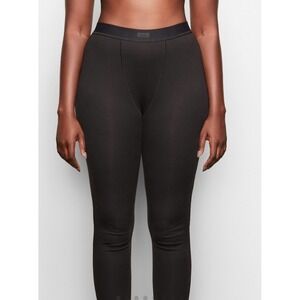 Skims Cotton Ribbed Leggings Sz‎ 3X Soot Long Underwear